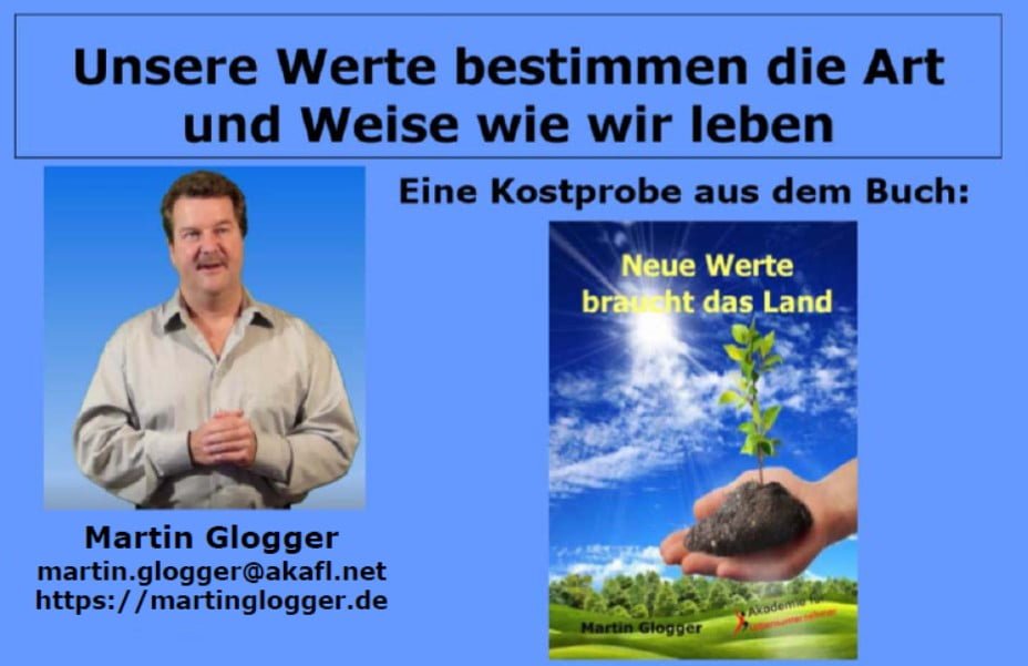 unsere werte bestimmen wie wir leben