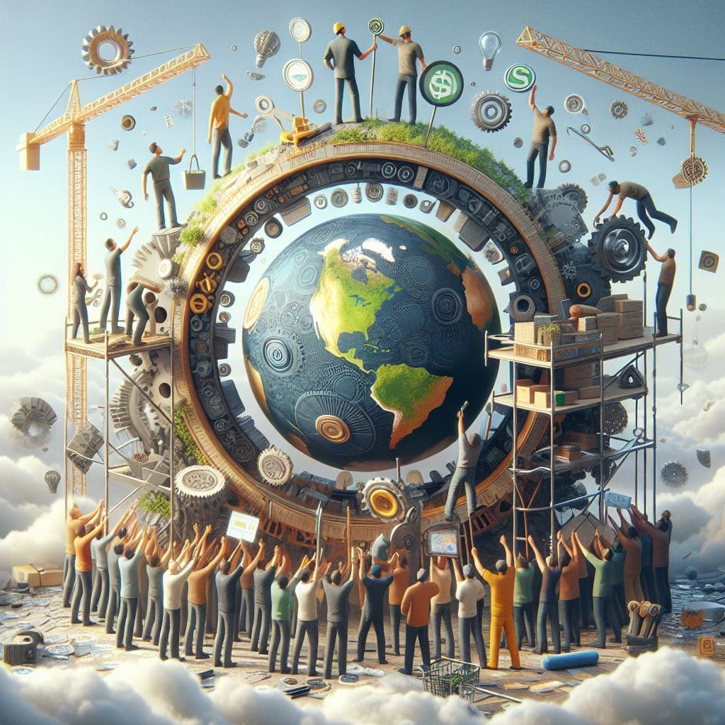 Aufbau einer neuen Welt, naturverbunden und weitestgehend ohne Geld- und Gruppenzwaenge