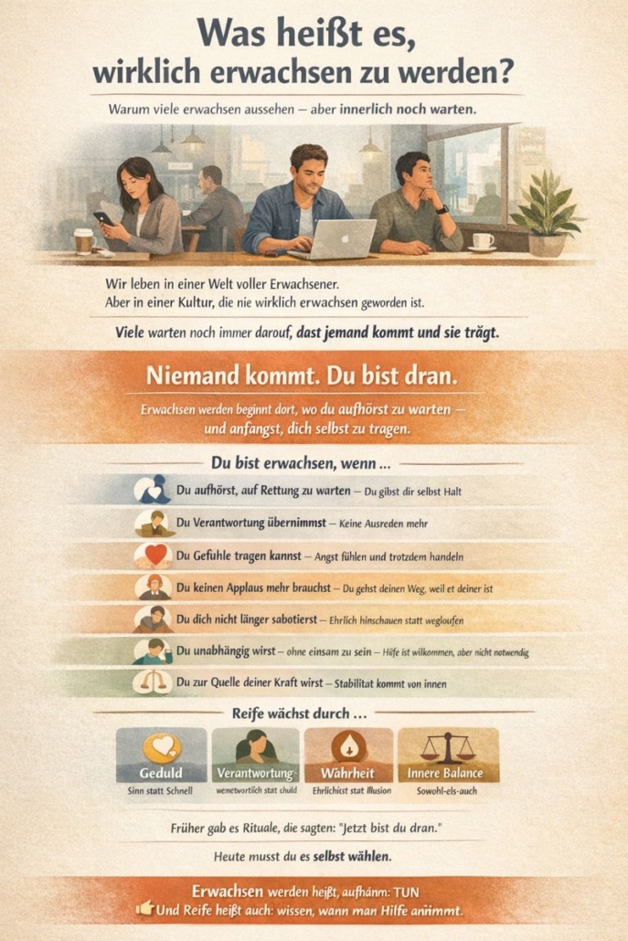 Wie wird man reif ?Was bedeutet Erwachsen werden?