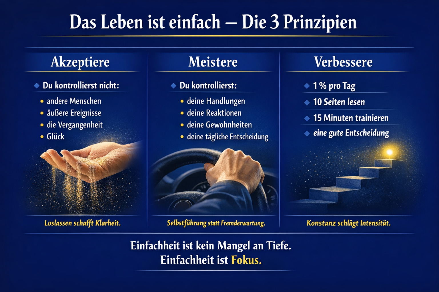 Einfach leben, das steht fest, ist das Komplexe, dass du läßt