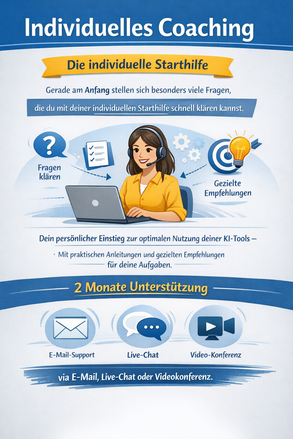 Individuelles Coaching mit persönlicher Unterstützung