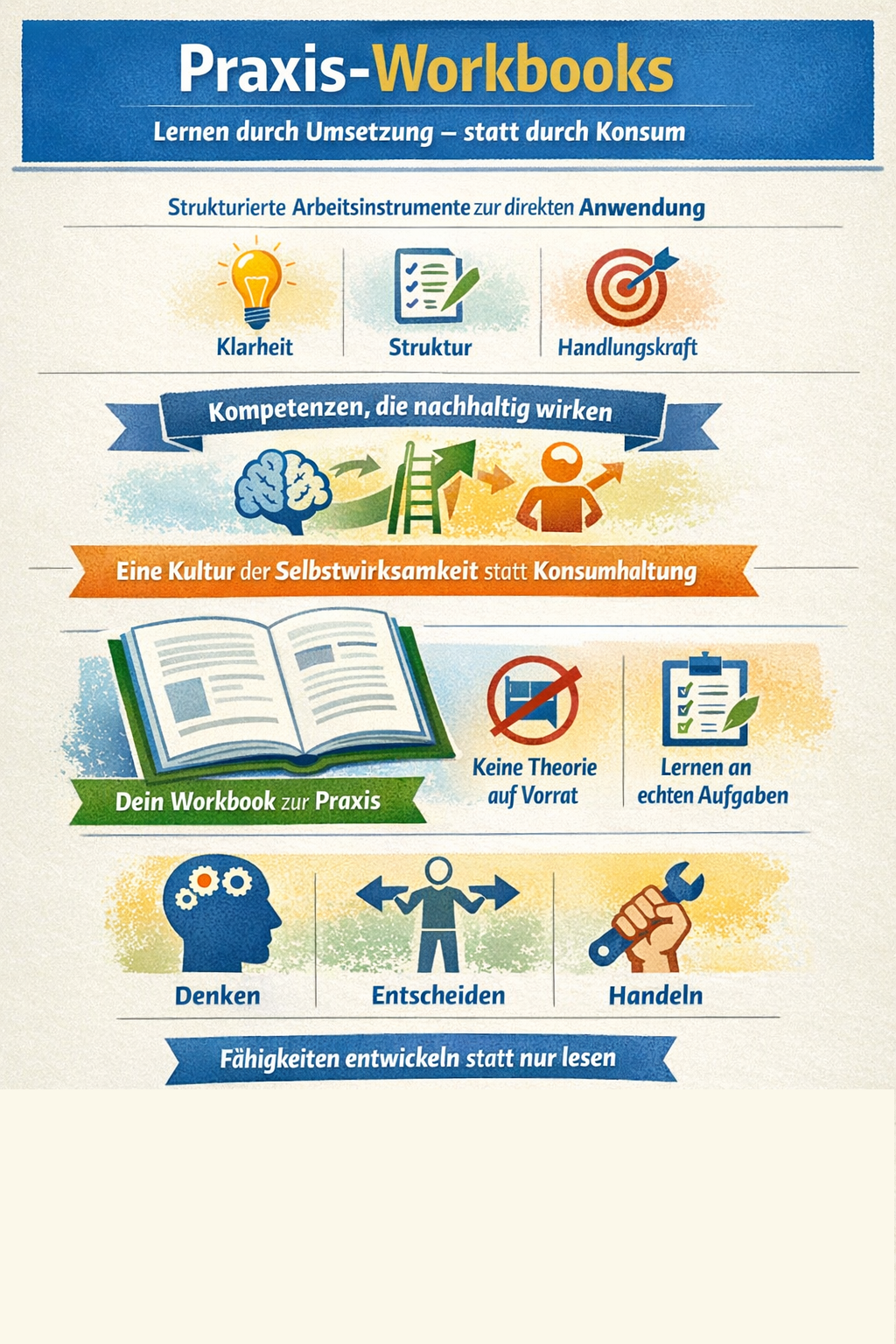 Praxis-Workbooks für nachhaltiges Lernen