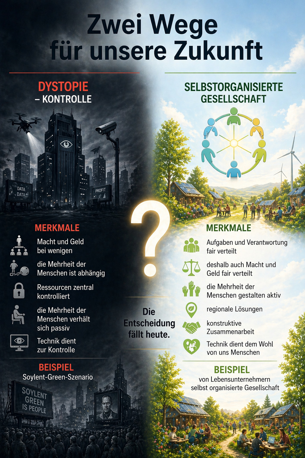 Zwei Wege für unsere Zukunft: Freiheit oder Kontrolle