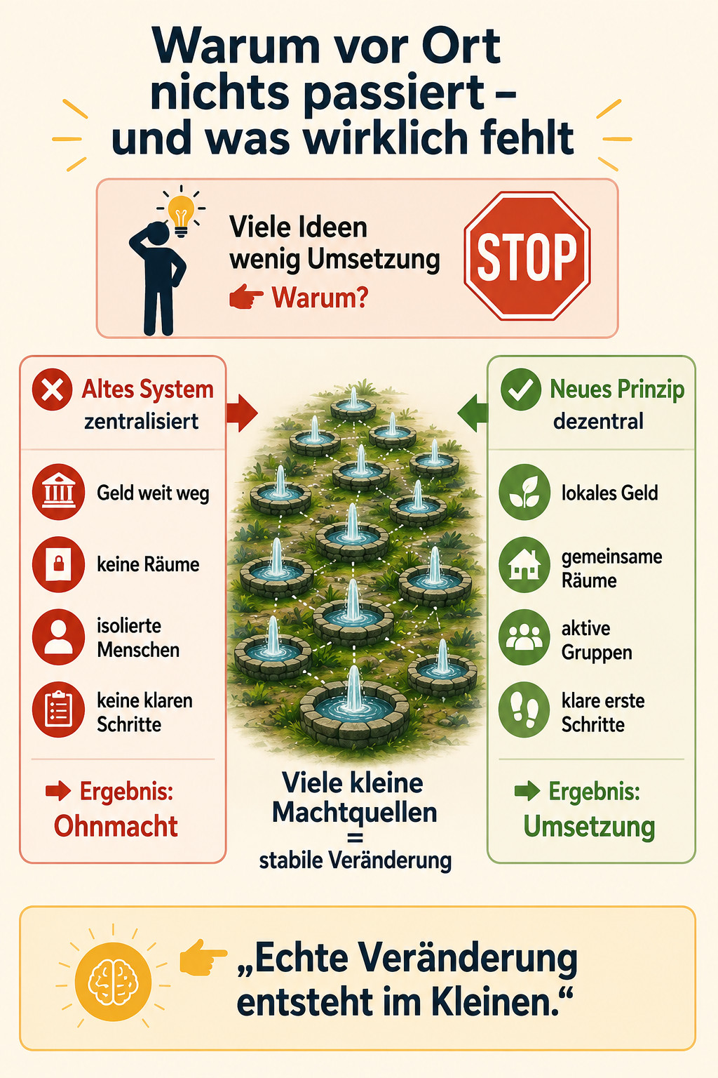 Viele kleine Quellen der Veränderung