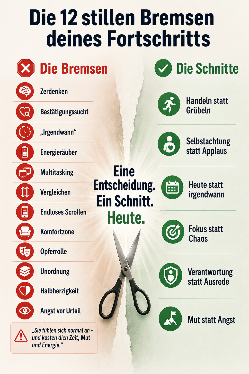 Die 12 stillen Bremsen deines Fortschritts